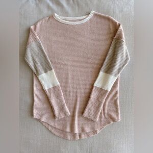SO NWOT Women's Colorblock Sweater - Pink and Brown